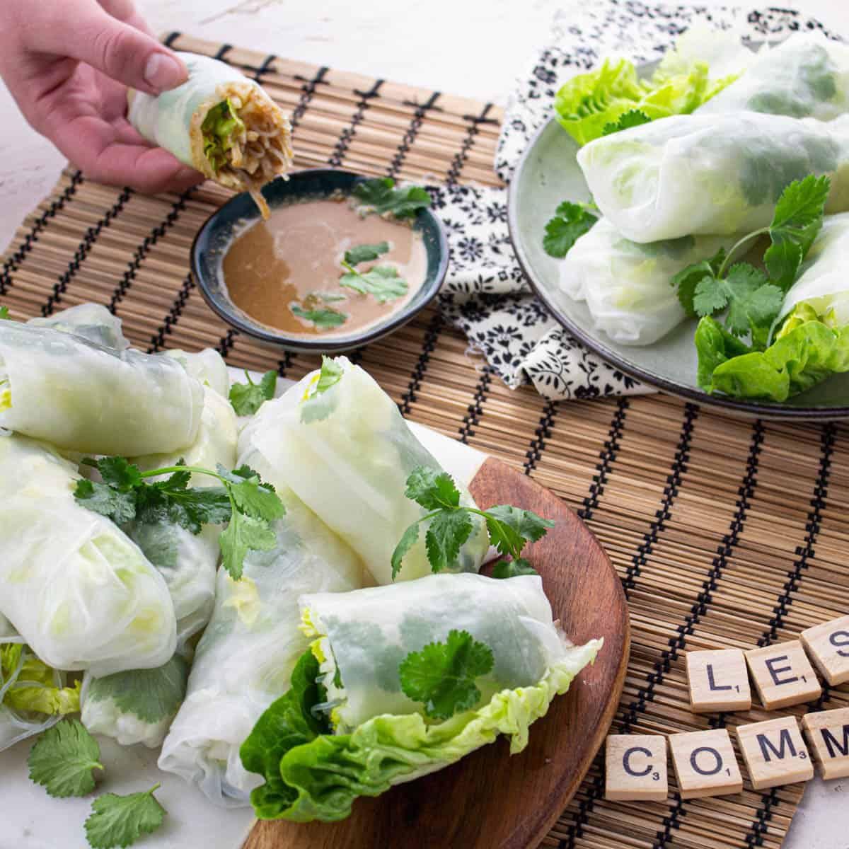 Rouleaux de Printemps Sauce Cacahuète