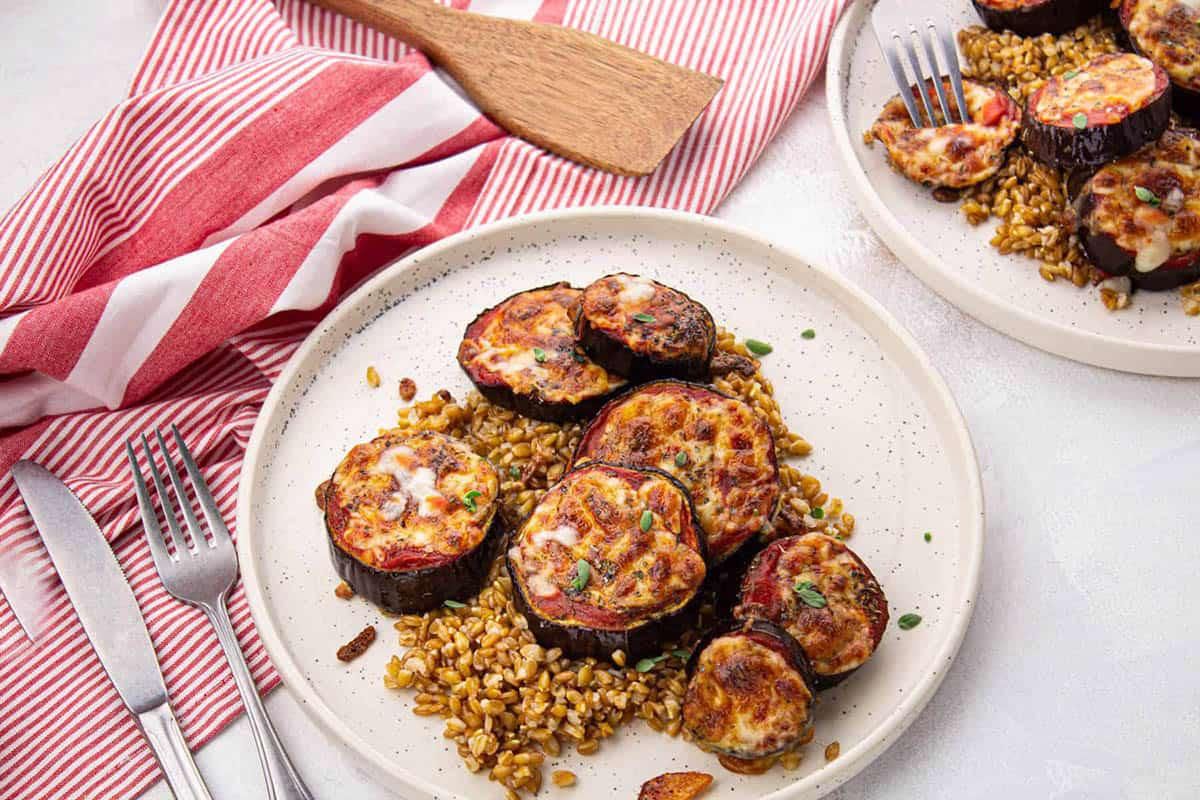 Aubergine Rôtie à la Mozzarella