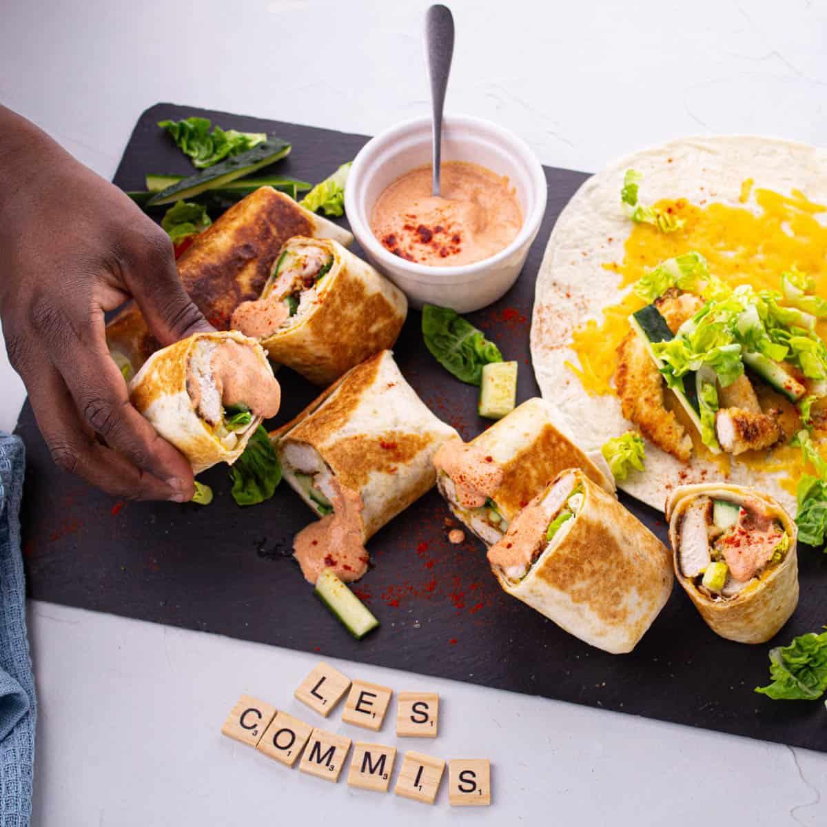 Wrap de Poulet Pané au Cheddar