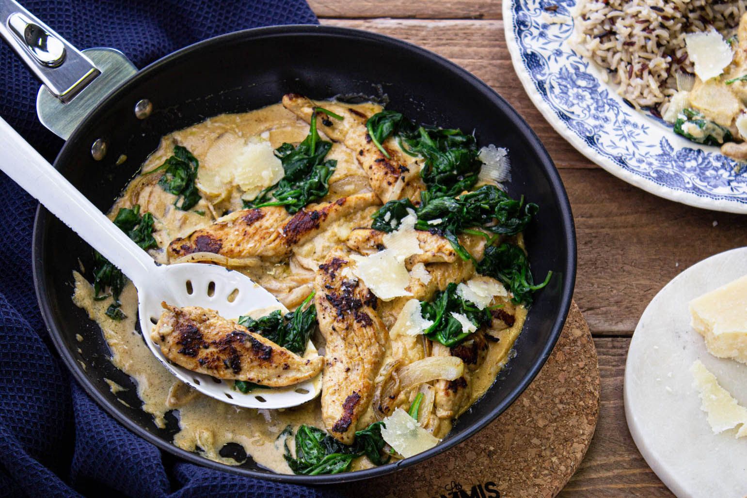 Poulet Crème de Parmesan & Trio de Riz