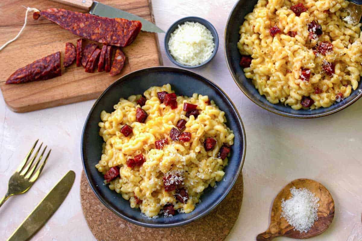 risotto de coquillettes au chorizo