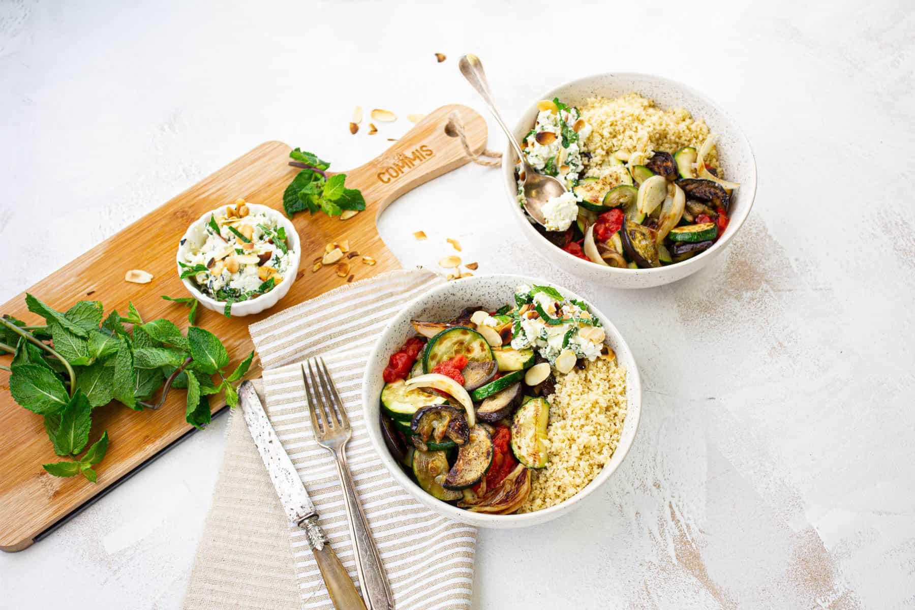 Ratatouille à la Crème de Chèvre & Menthe