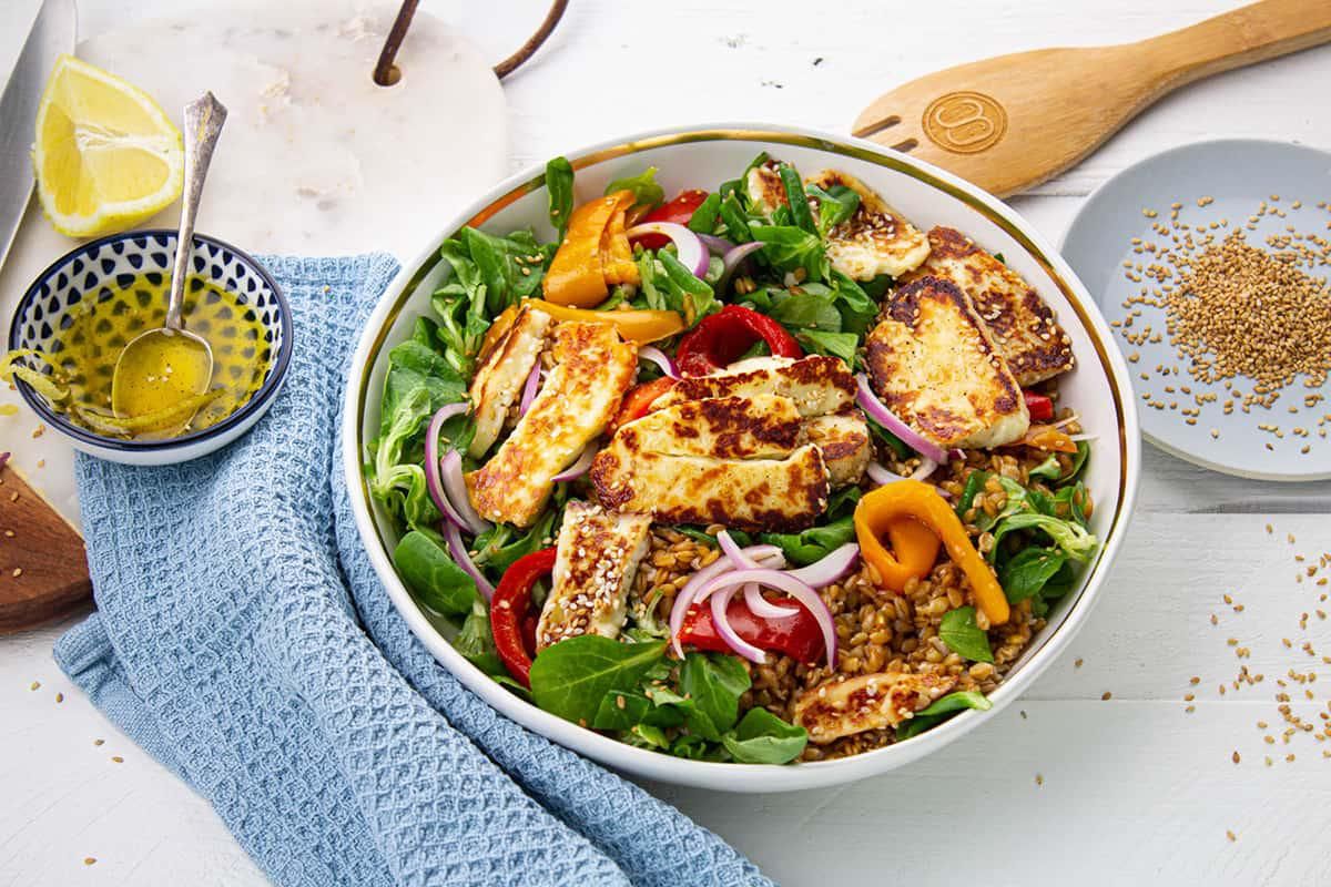 Halloumi & Boulgour au Miel et Sésame