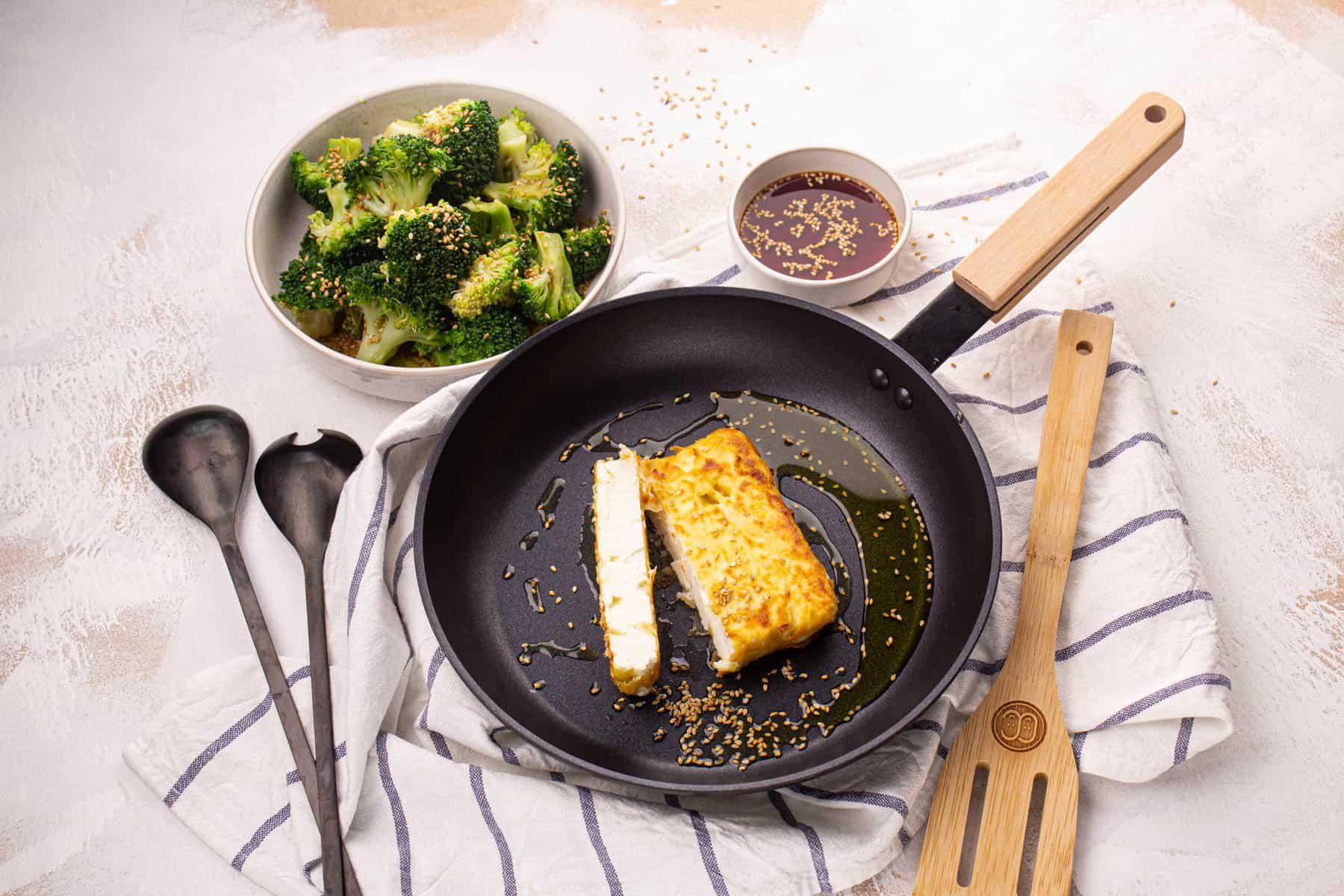 Feta Rôtie & Brocoli au Tahini