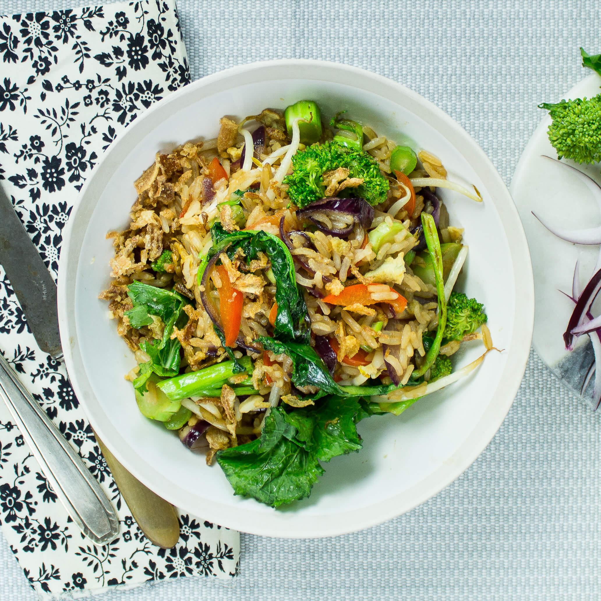 Riz de Camargue Sauté aux Shiitakés et Brocoli