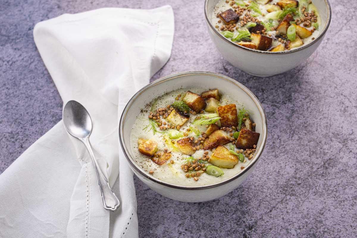 Halloumi grillé & Crémeux de Fenouil