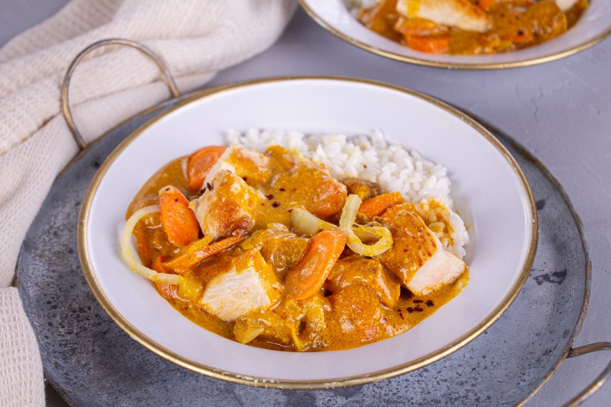 Poulet Korma à la Noix de Cajou & Riz de Camargue - Recette - Les Commis