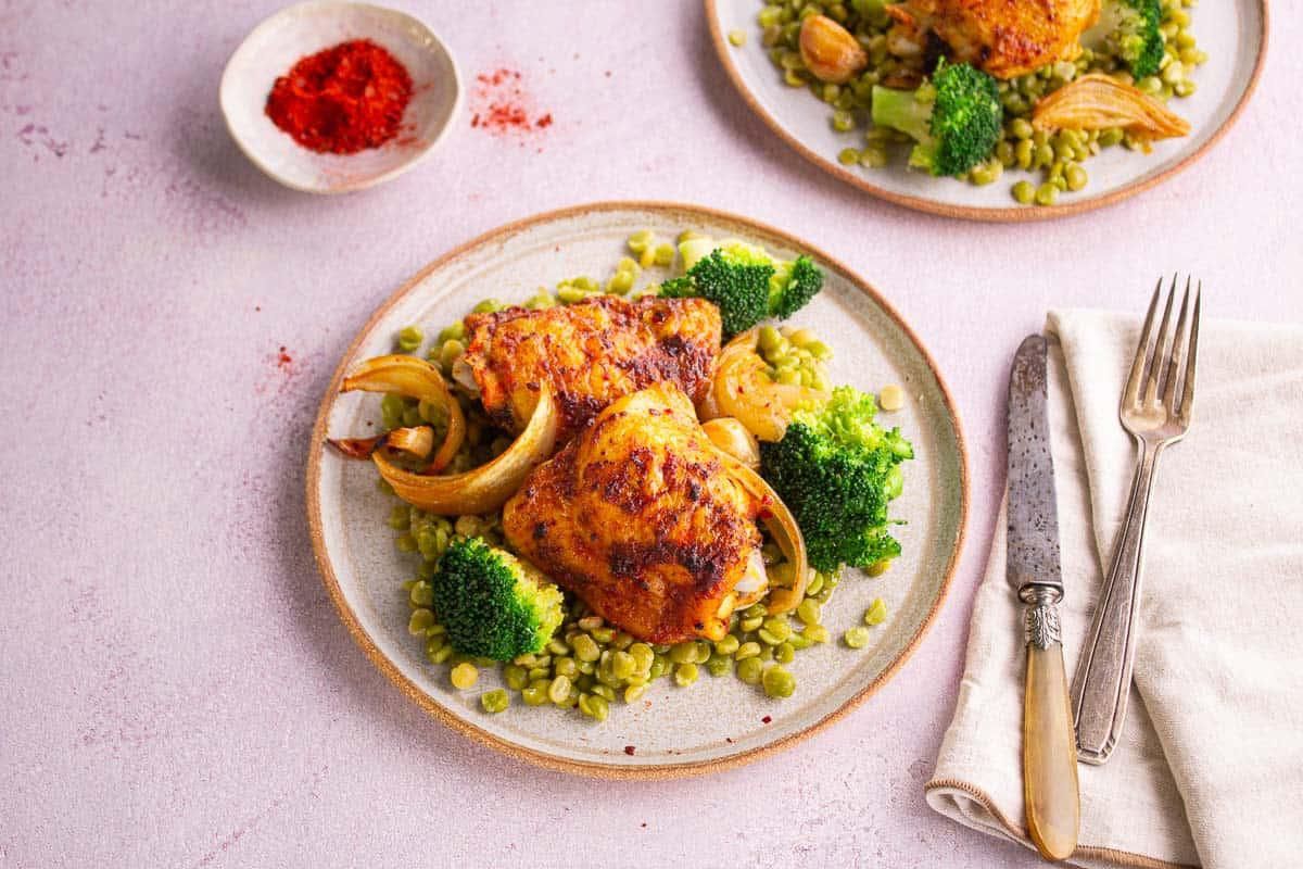 Poulet Rôti au Paprika & Brocolis Fondants