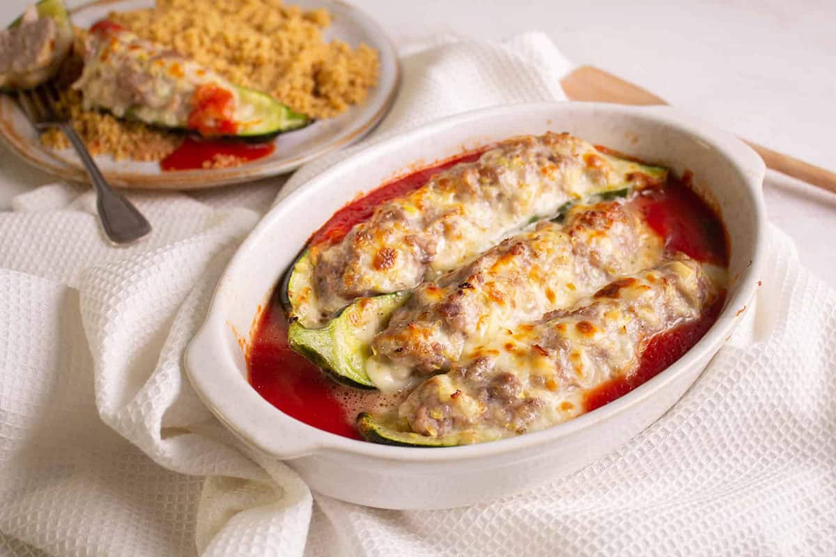 Courgettes Farcies Porc et Fromage