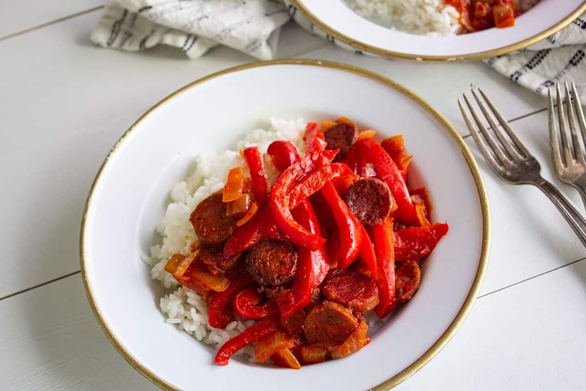 Piperade du Cowboy au Chorizo