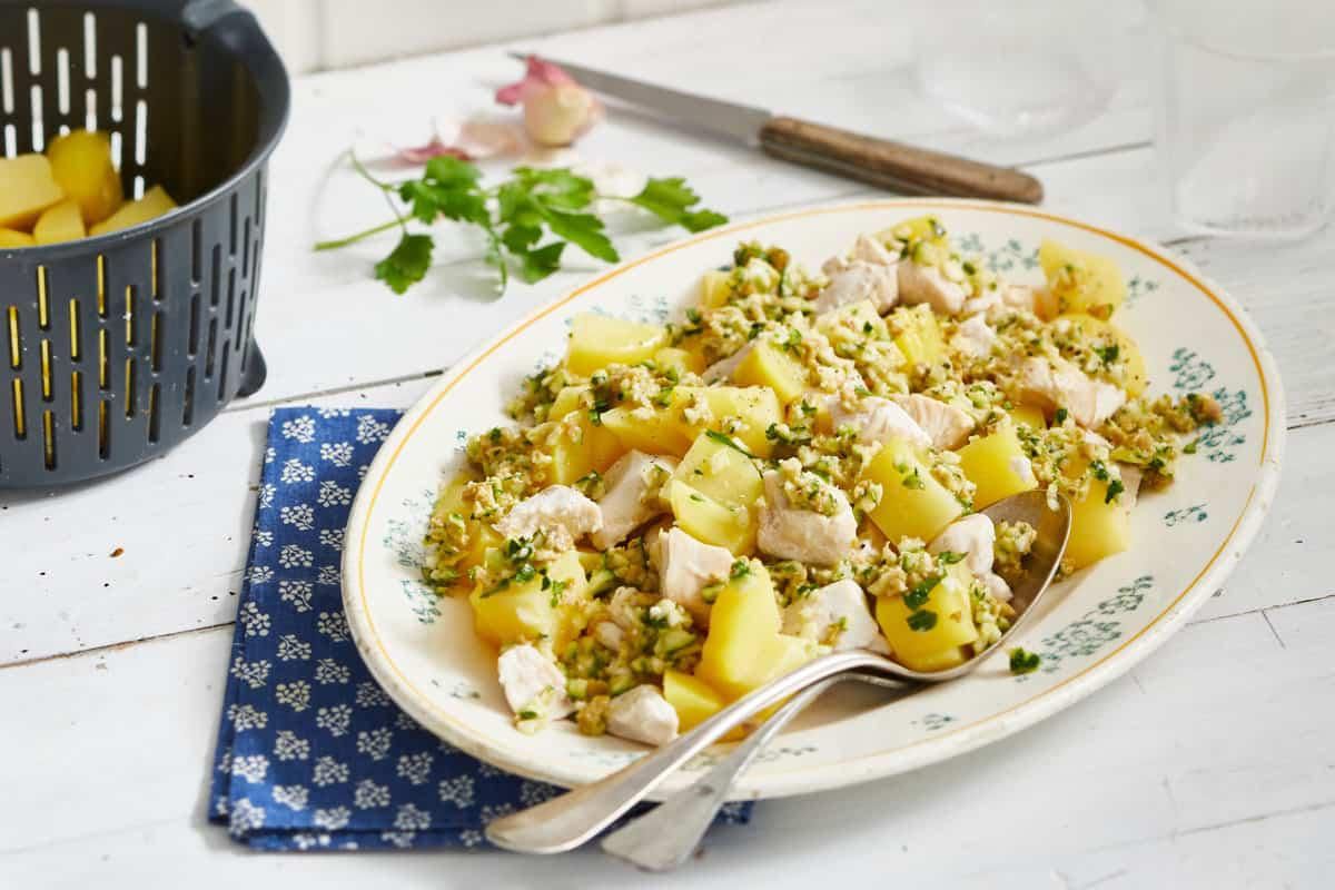 Poulet aux Olives, Citron, Courgettes et Pommes de Terre