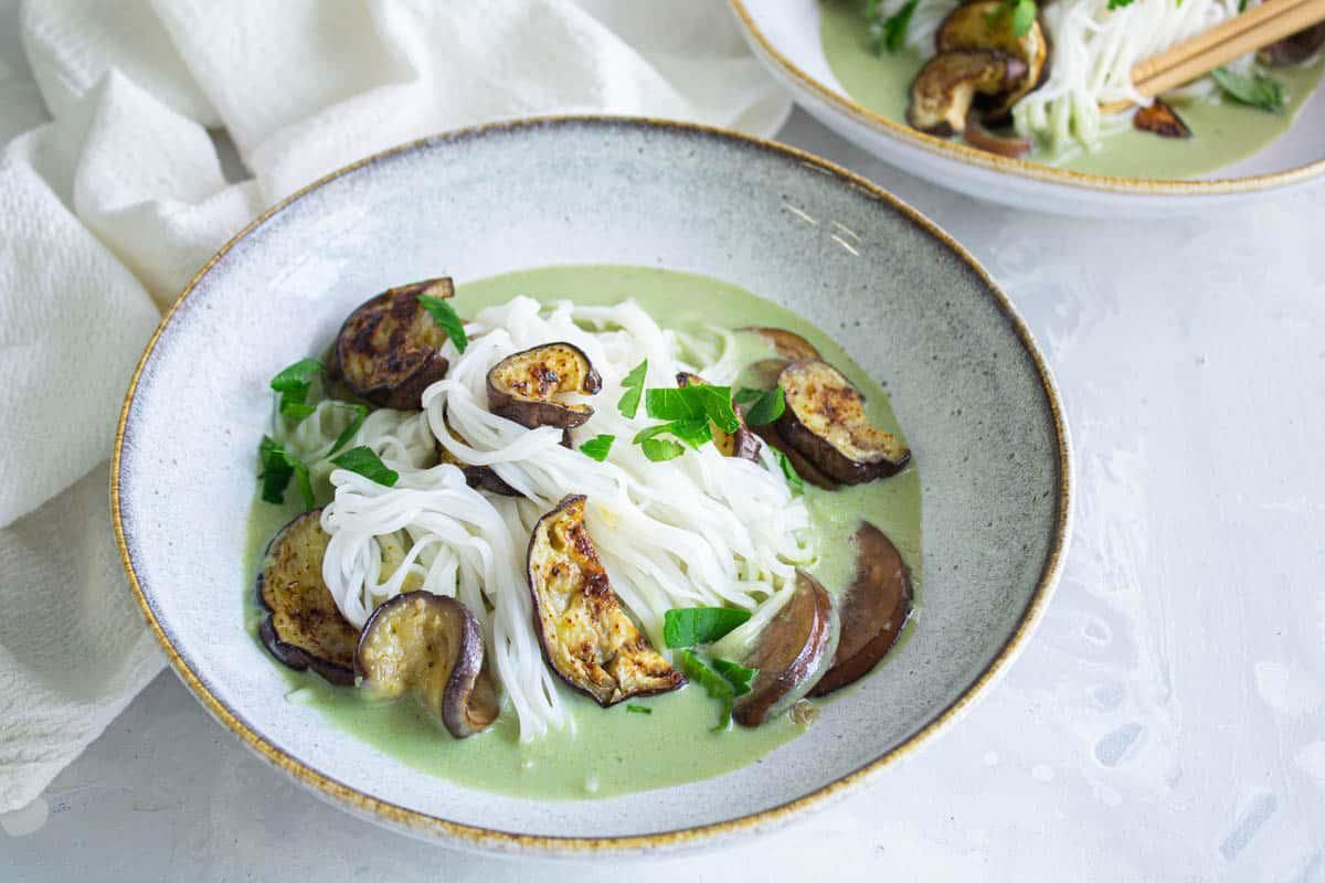 Curry Vert aux Aubergines