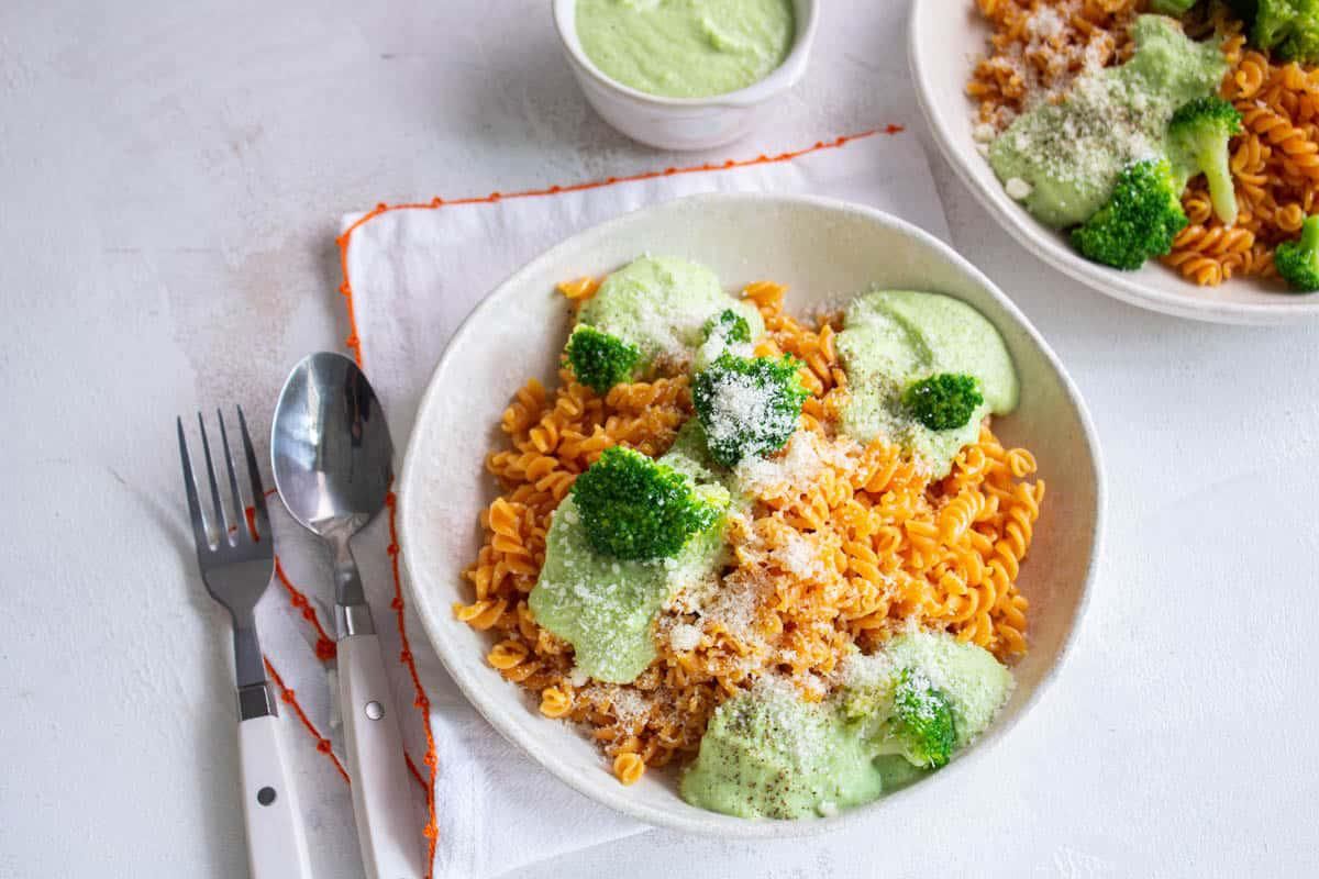 Pâtes Torsades à la Crème de Brocoli & Parmesan