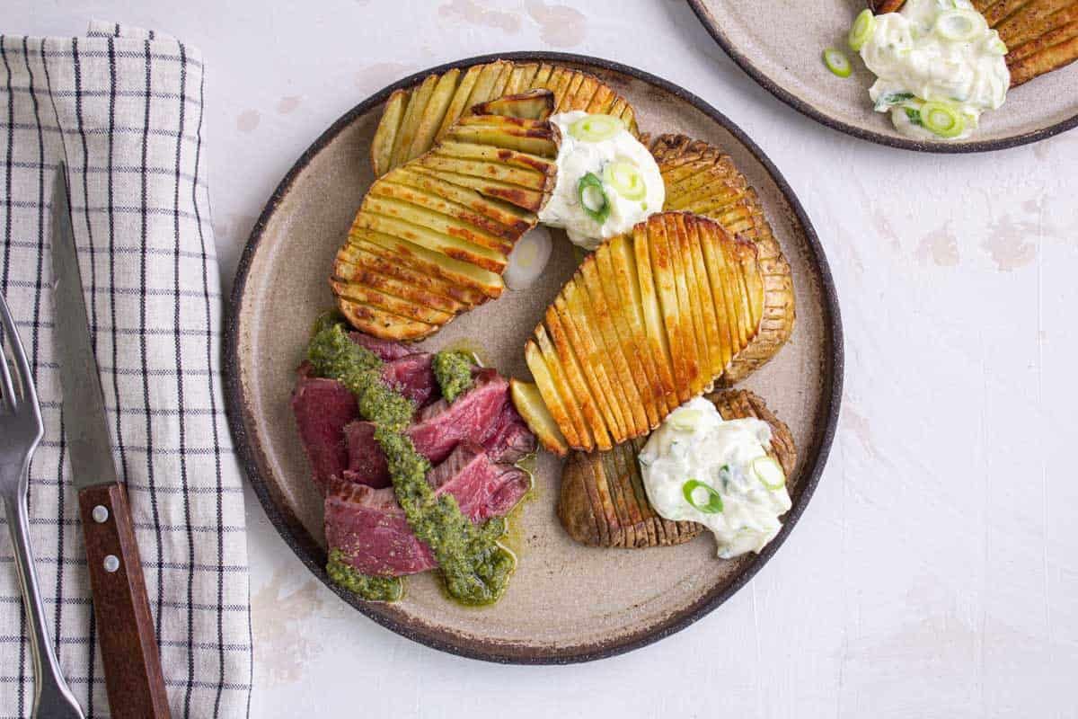 Pavé de Bœuf et Pommes de Terre Accordéon