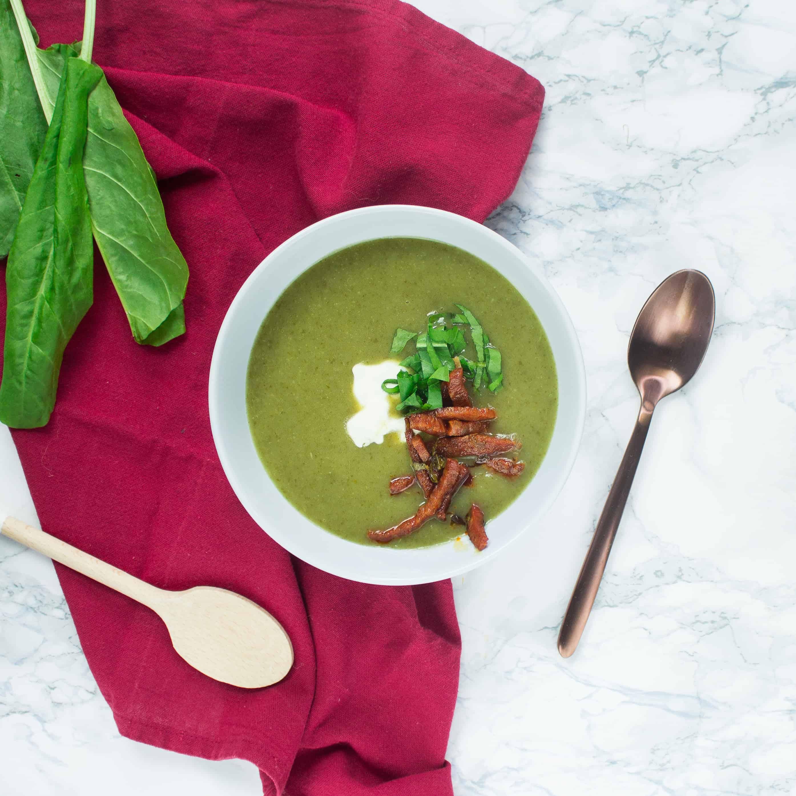 Soupe à l’Oseille & Chorizo Grillé