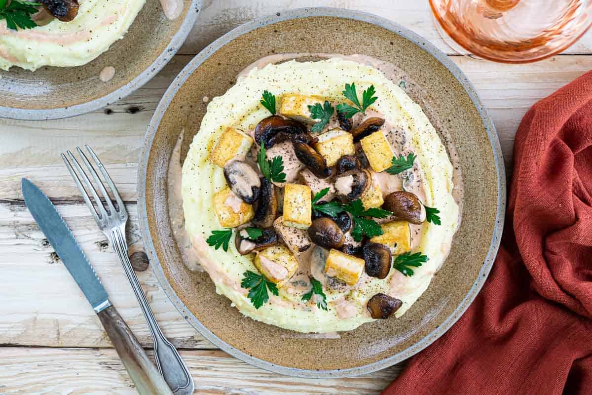 Stroganoff de Champignons & Purée Fondante