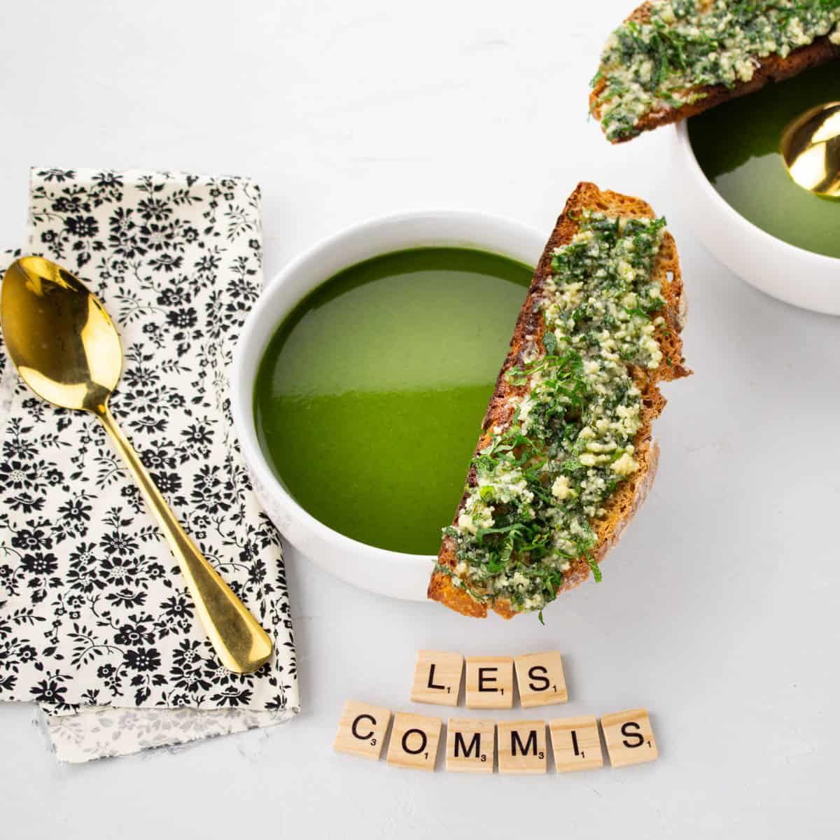 Soupe Vitaminée & Toast Parmesan