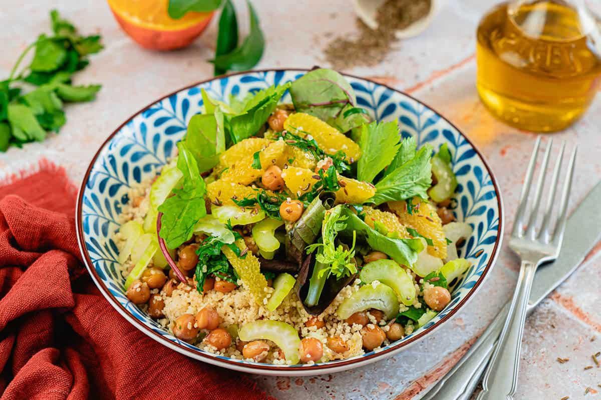 Couscous & Pois Chiches Rôtis à l'Orange