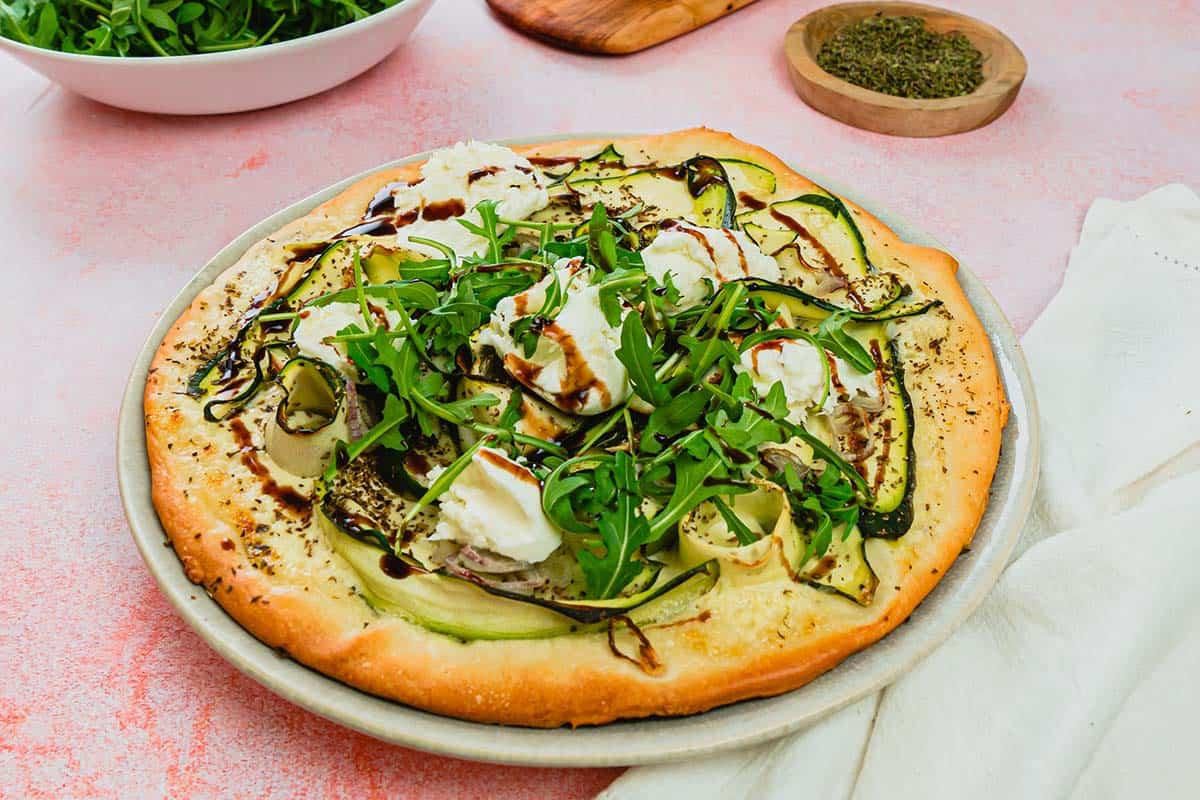 Pizza Courgette, Mozzarella & Crème de Balsamique