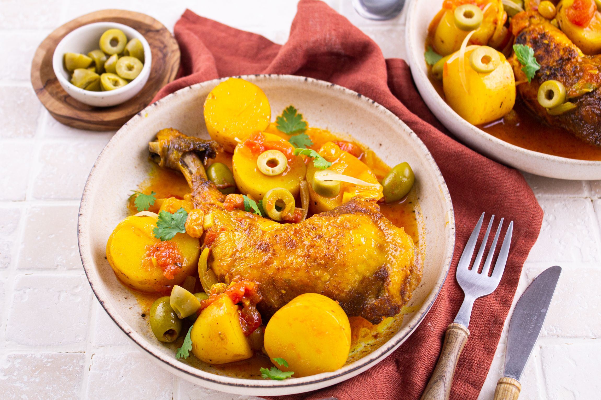 Tajine de Poulet aux Olives et Citron confit Recette Les Commis