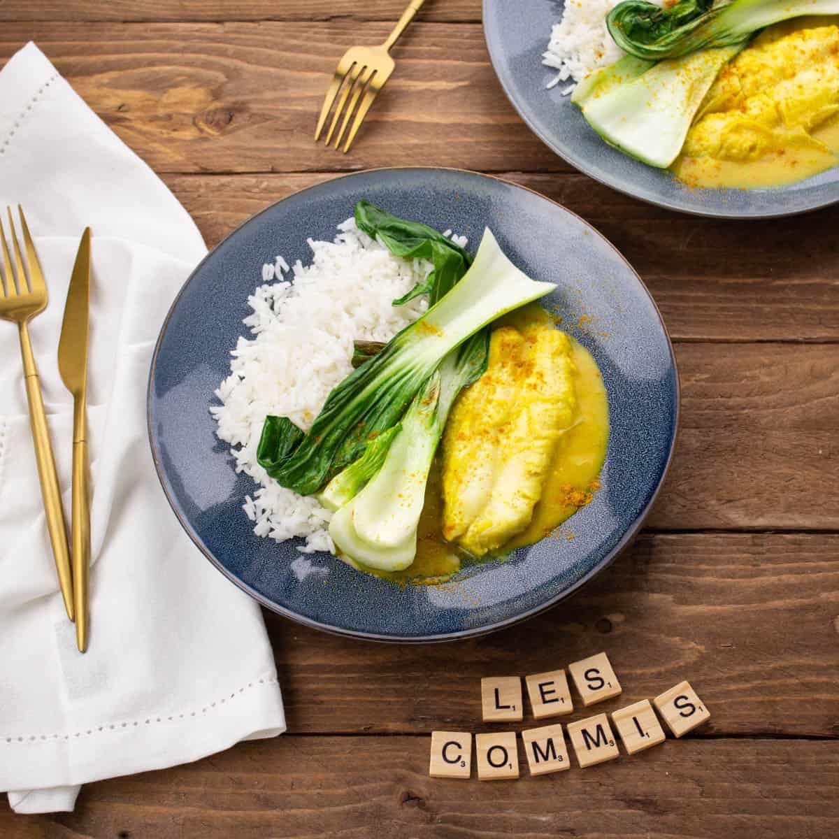 Lieu Noir Poché & Sauce Curry
