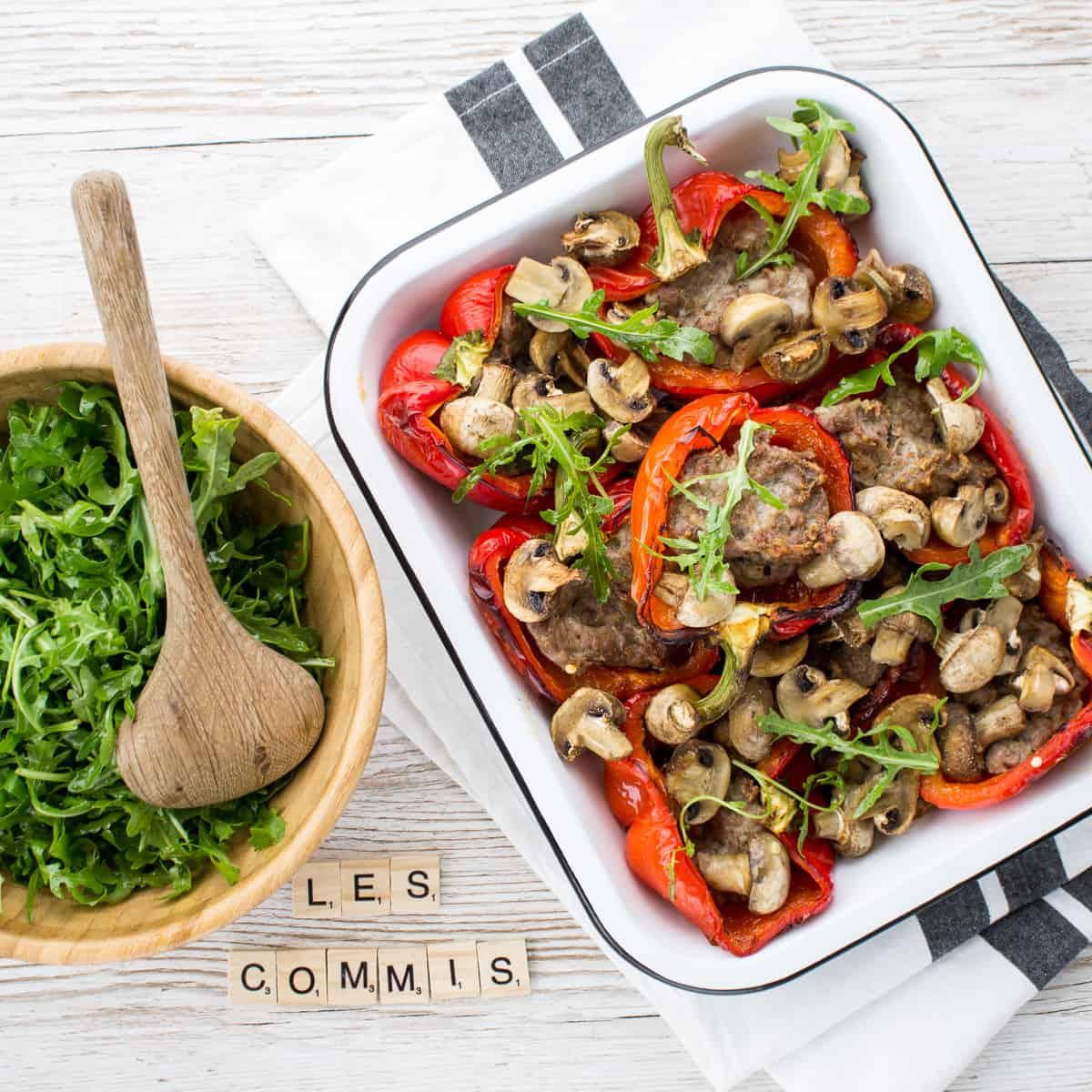 Poivrons Farcis & Champignons