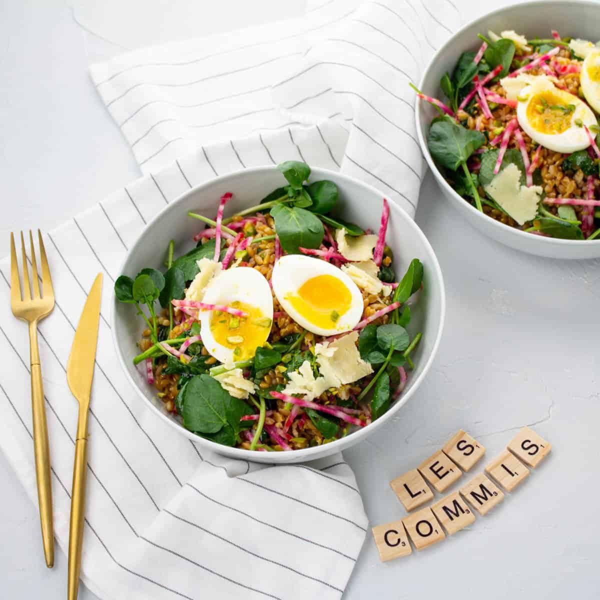 Salade d’Épeautre & Œuf Mollet
