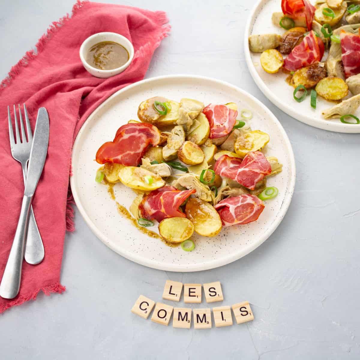 Coppa aux Pommes de Terre Rôties & Artichauts