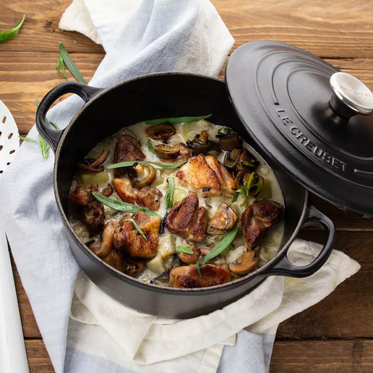 Mijoté de Poulet à l'Estragon