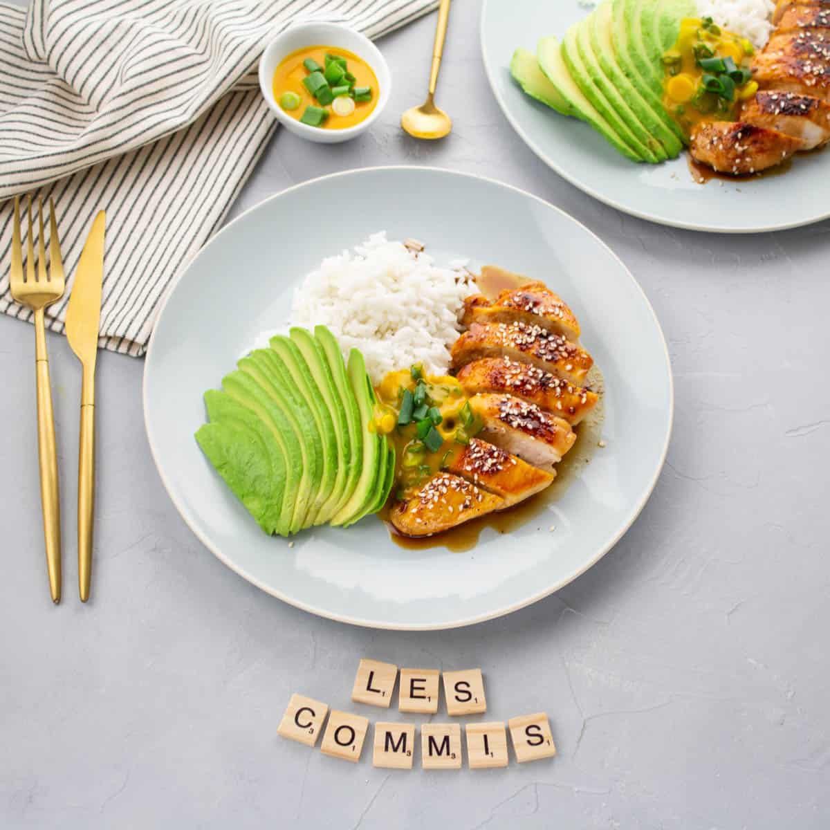 Poulet au Miel & Sauce Mangue