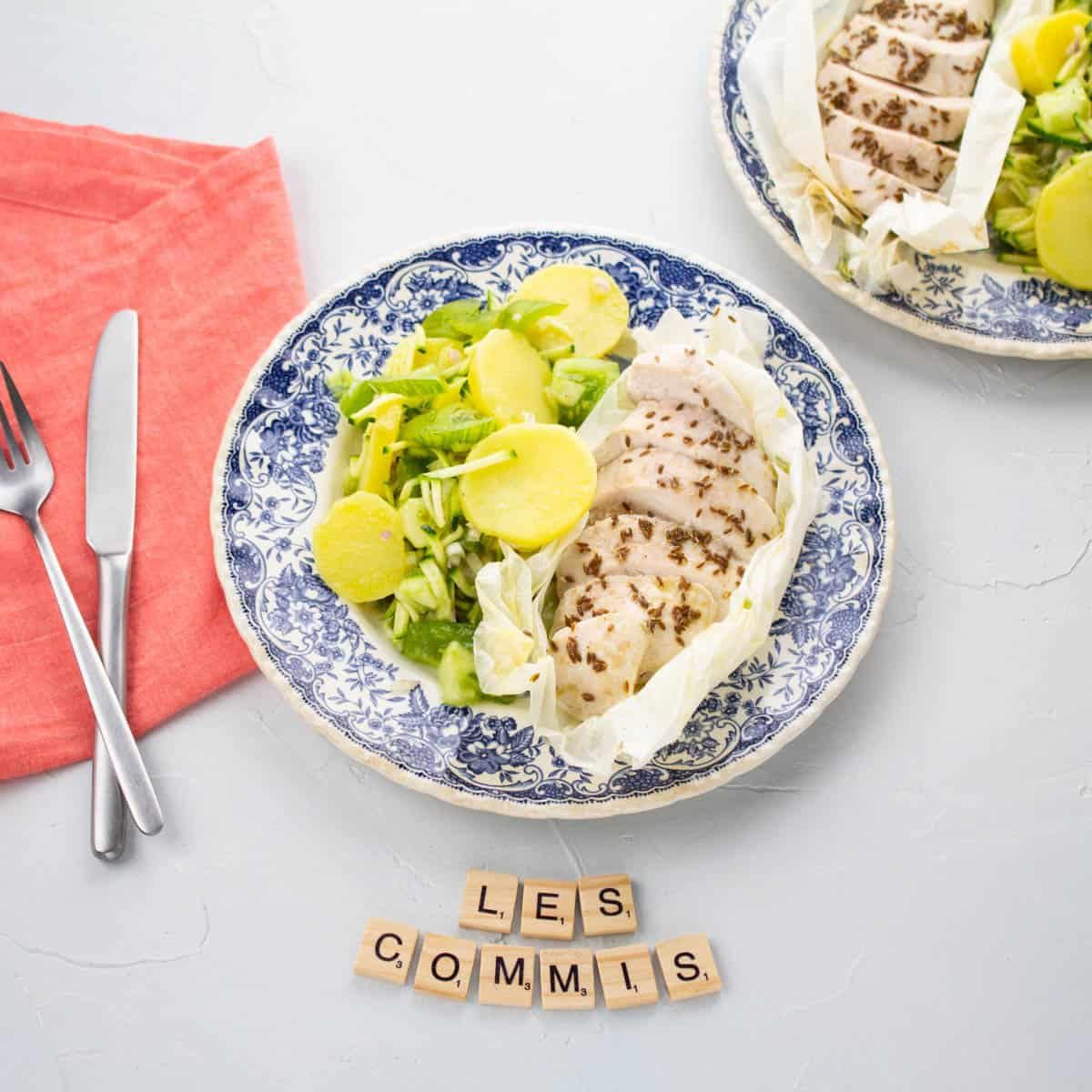 Papillote de Poulet aux Graines de Cumin
