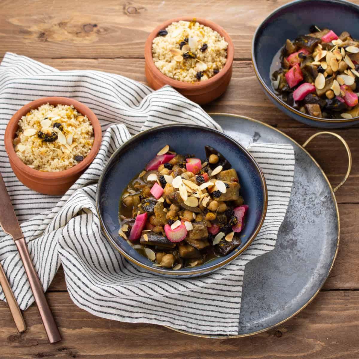 Tajine d’Aubergine & Rhubarbe