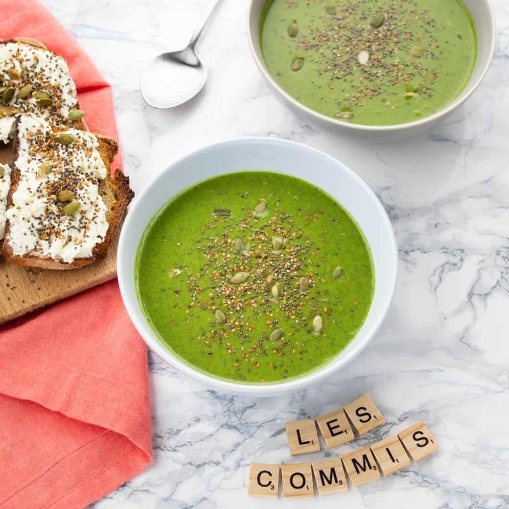 Gaspacho Verde & Tartines de Chèvre Frais