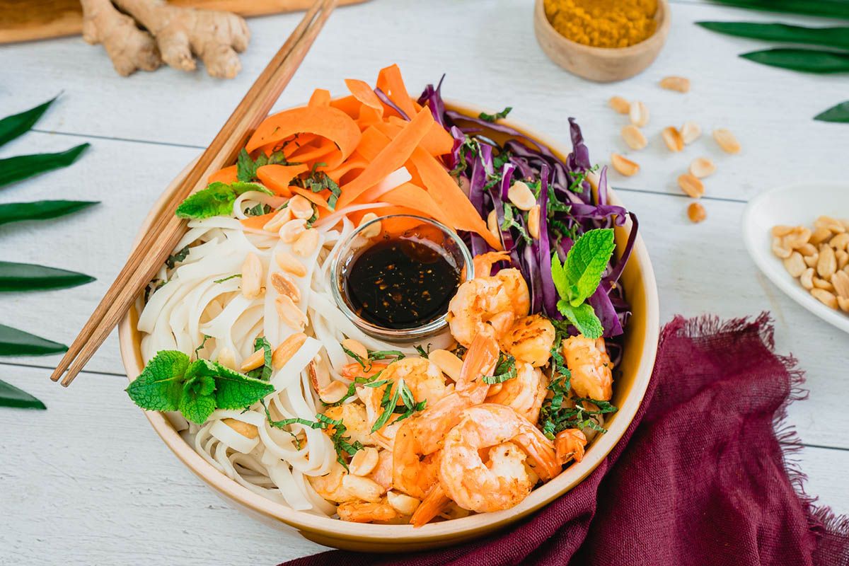 Salade de Crevettes Façon Bò Bún