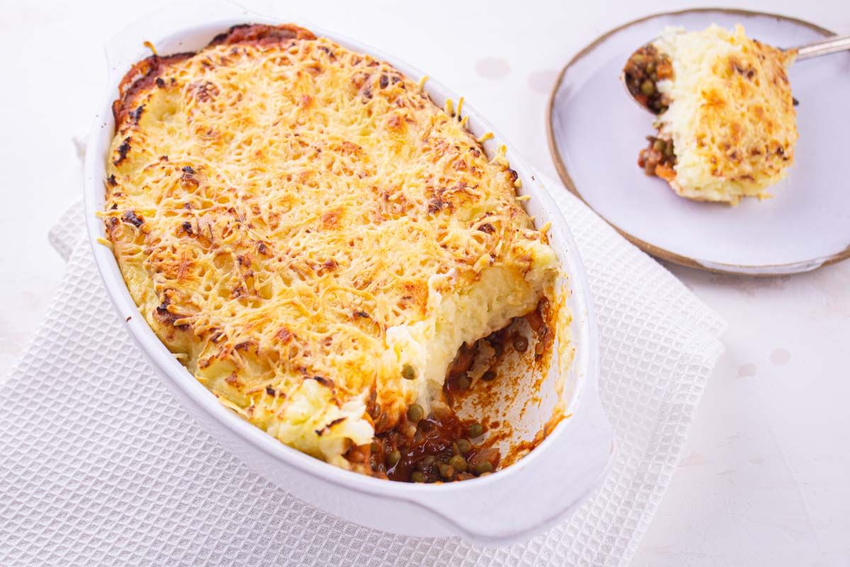 Parmentier de Lentilles Mijotées à la Tomate