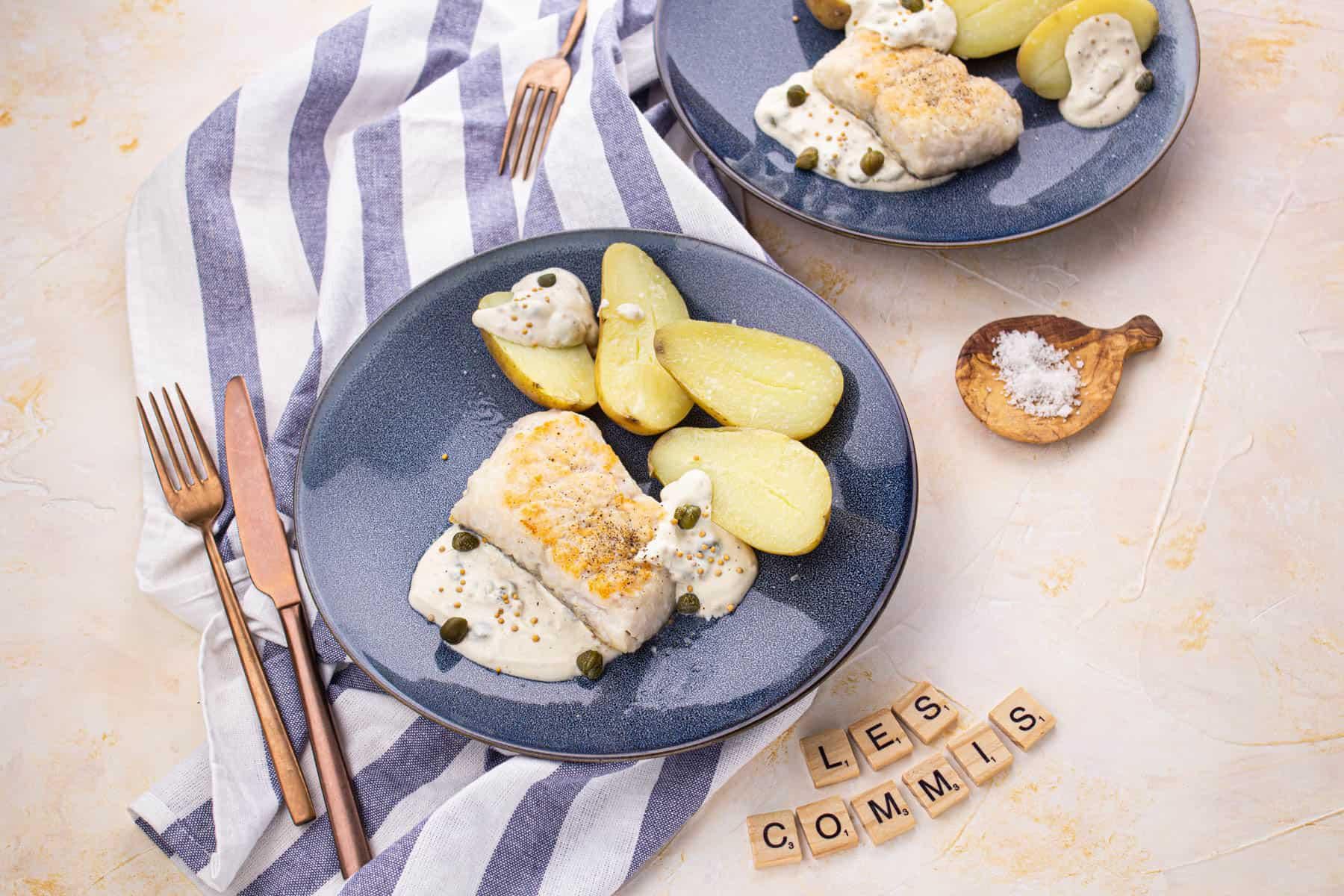 Poisson de la Criée à la Sauce Câpres-Moutarde