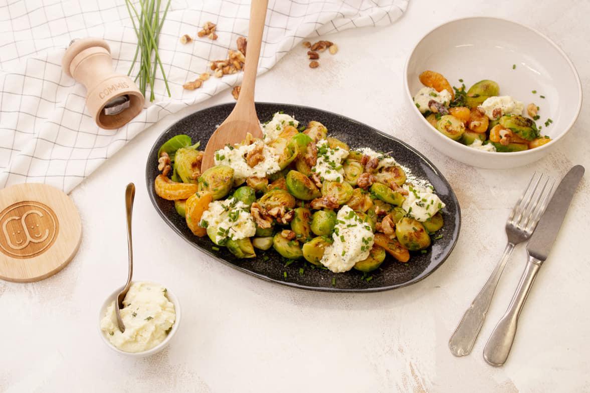 Choux de Bruxelles au Chèvre & Miel