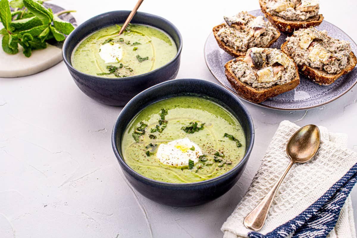 Crème de Courgette & Rillettes de Sardine