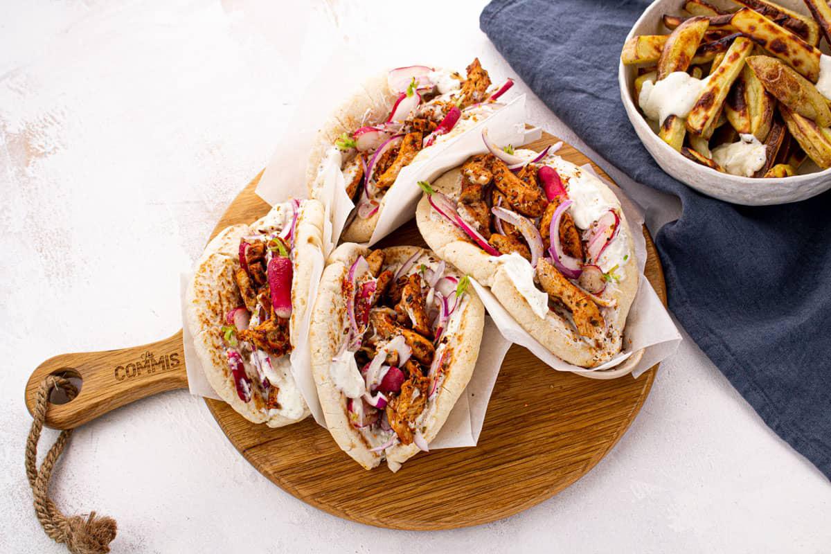 Gyros Pitas de Dinde aux Épices Souvlaki