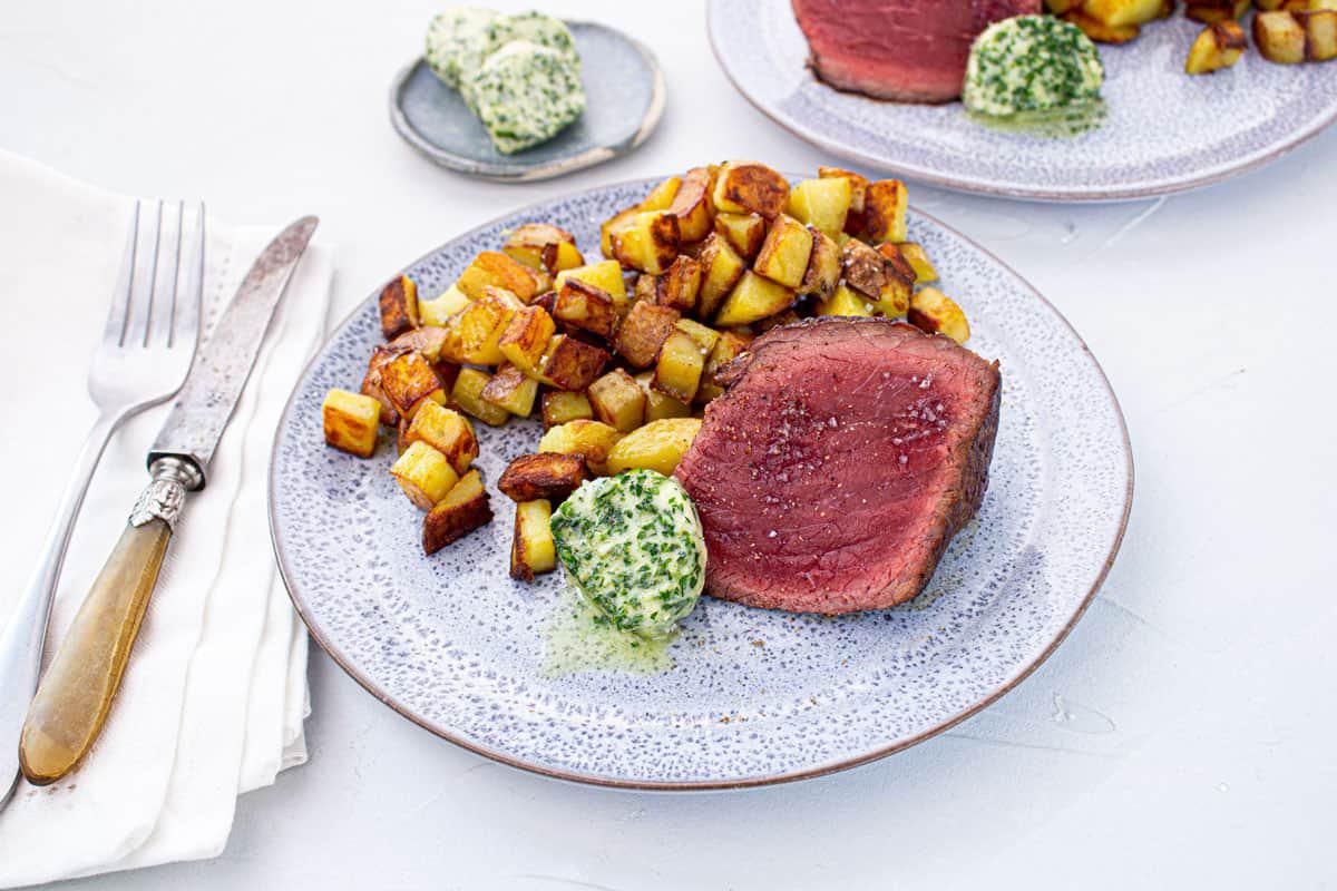 Pavé de Bœuf d'Aveyron & Pommes de Terre Rissolées