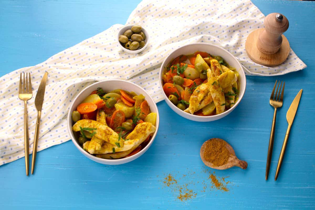 Poulet aux Olives Vertes & Ras el-hanout