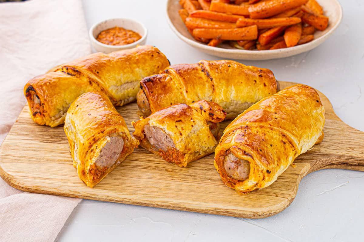 Sausage Rolls & Carottes Cajun