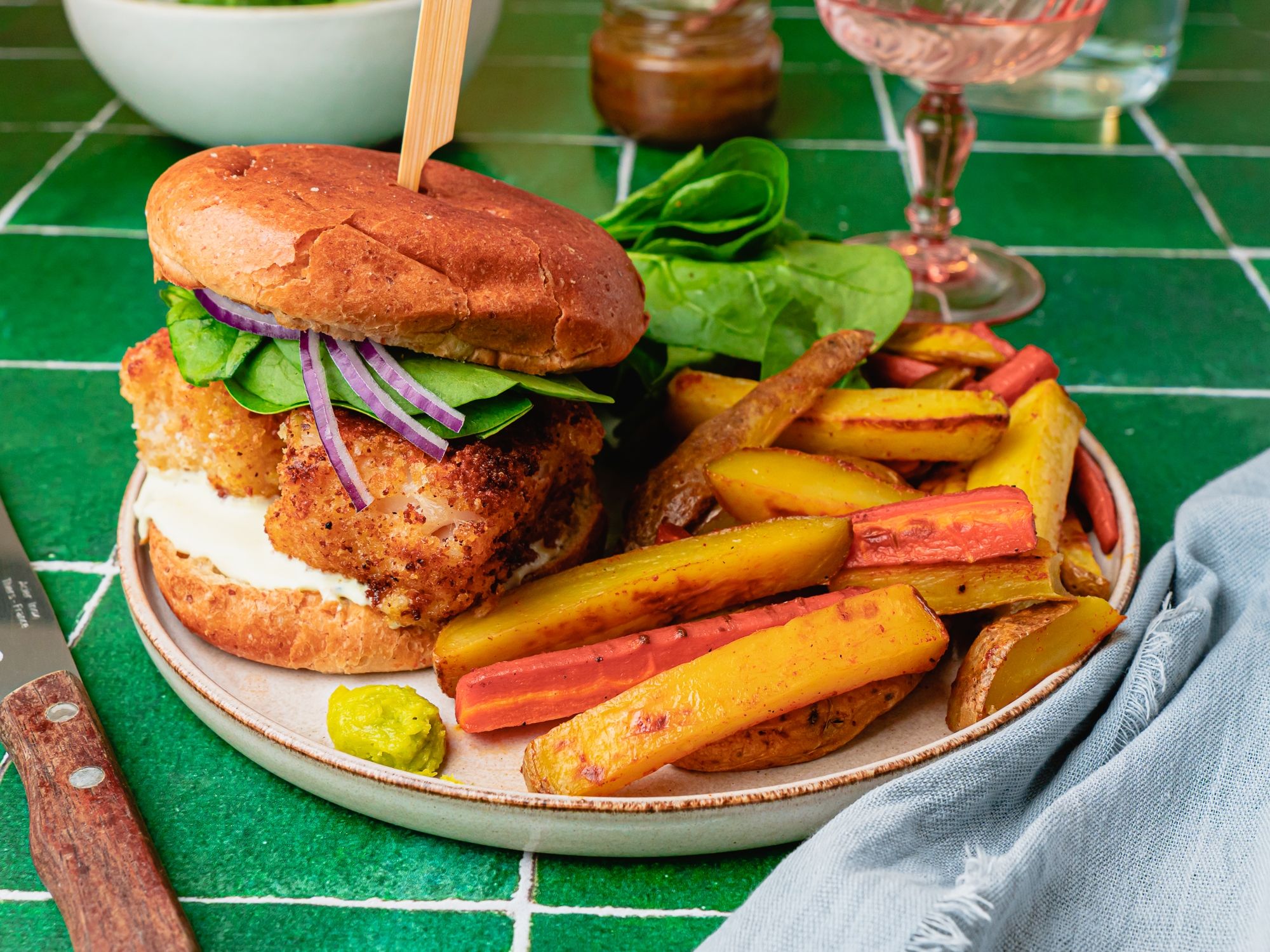 Fish Burger Sauce Douce au Wasabi Recette Les Commis