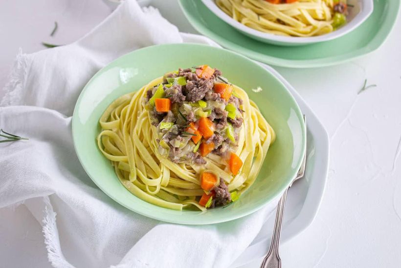 Tagliatelle  la Bolognaise Blanche de Luana