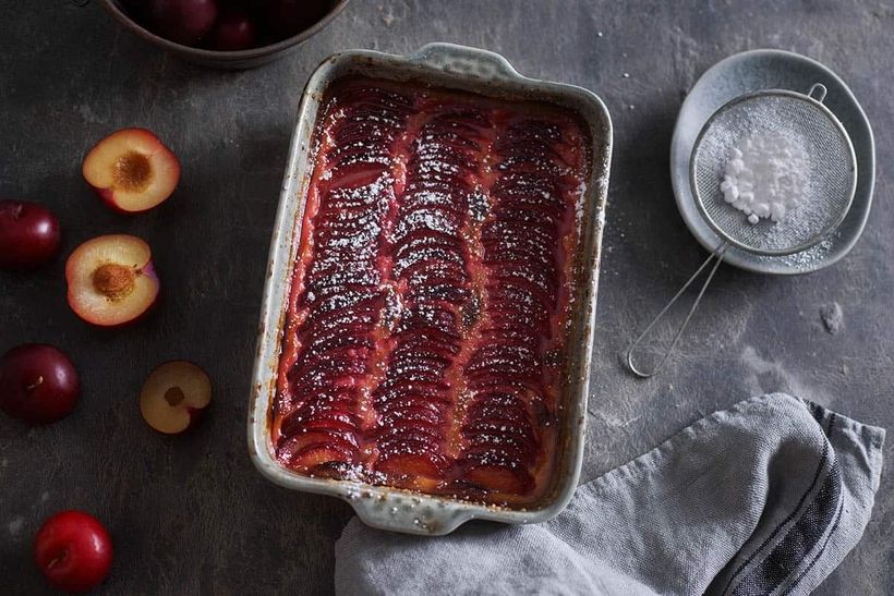 Clafoutis aux prunes - Recette - Les Commis