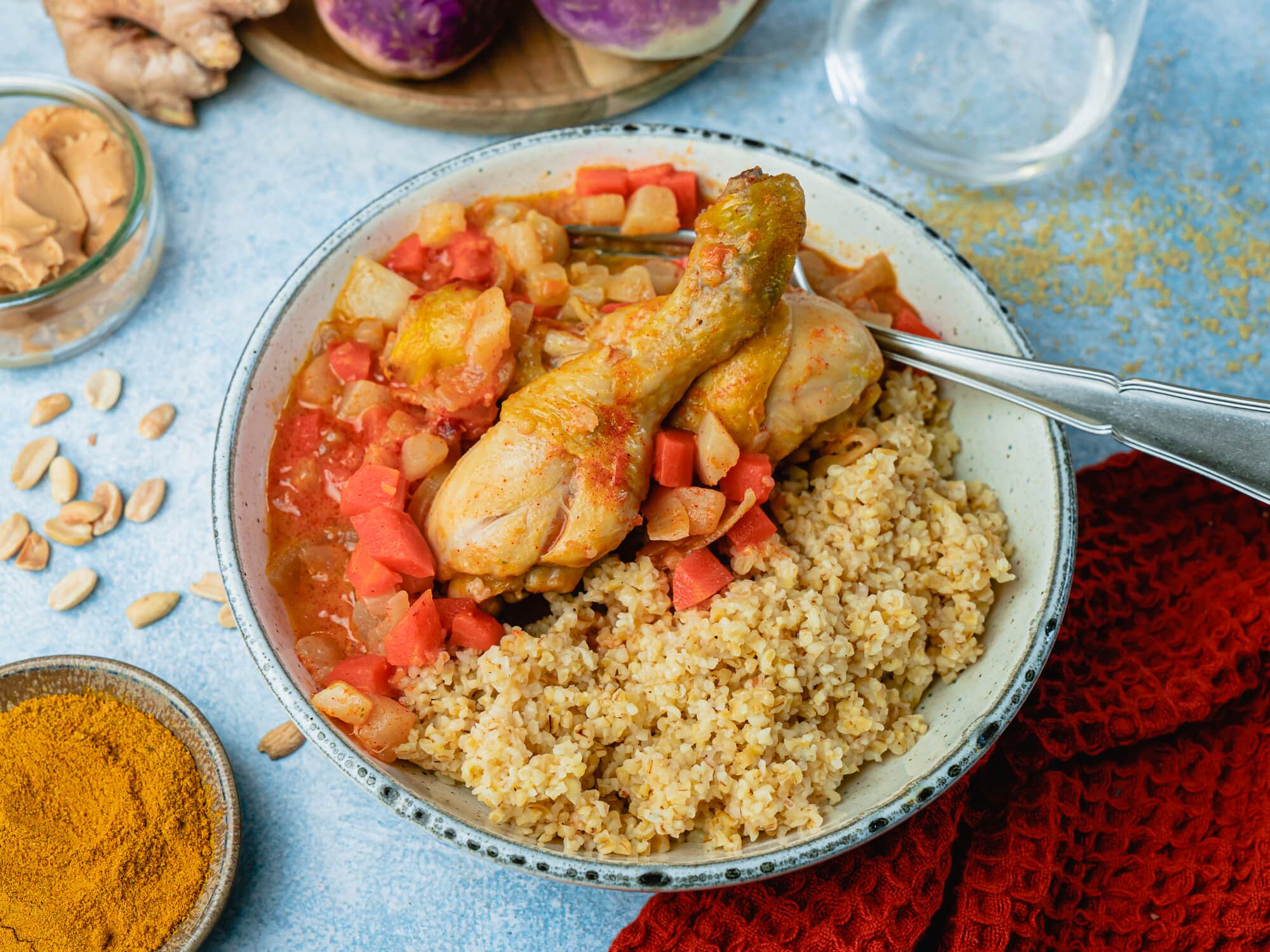 Poulet Mafé \u0026 Millet, image size:2000x1500